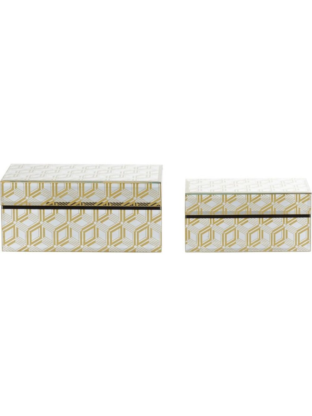 Glam Jewelry Organizer & Trinket Box Set for Ladies - Elegant Home Decor, Gold - Picture 6 of 9